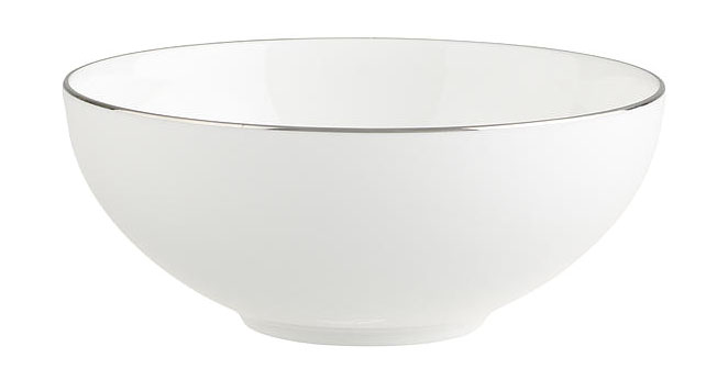 Villeroy & Boch Anmut Platinum No. 1 Dessertschale – 25 Cm, Aus Porzellan Mit Platinrand – Elegant Für Pudding, Eis & Desserts