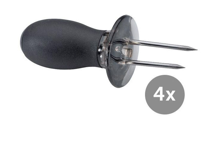 Charcoal Companion Maiskolbenhalter 4er-Set - Rosenholz Halter Für Grill & Küche