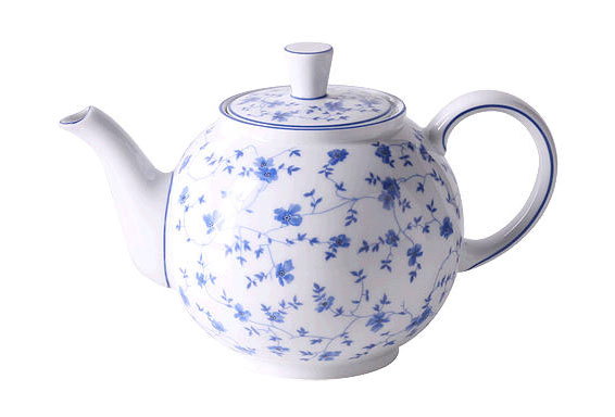 Arzberg Forma 1382 Blaublüten Teiera Da 6 Tazze Con Coperchio - Porcellana Bianca E Blu, 41382-607671-14232 - 2