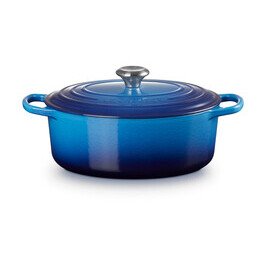 Bräter mit Deckel 29 cm Signature azure Le Creuset