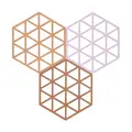 Untersetzer 3er-Set Triangles Terracotta Zone Denmark