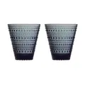 Trinkglas 2er-Set Kastehelmi dark grey Iittala
