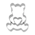Ausstecher Teddybär mit Herz 6 cm edelstahl RBV Birkmann