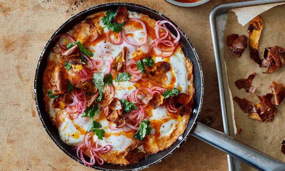 Tischwelt Shakshuka Rezept Ottolenghi Test Kitchen Backblech Süßkartoffel