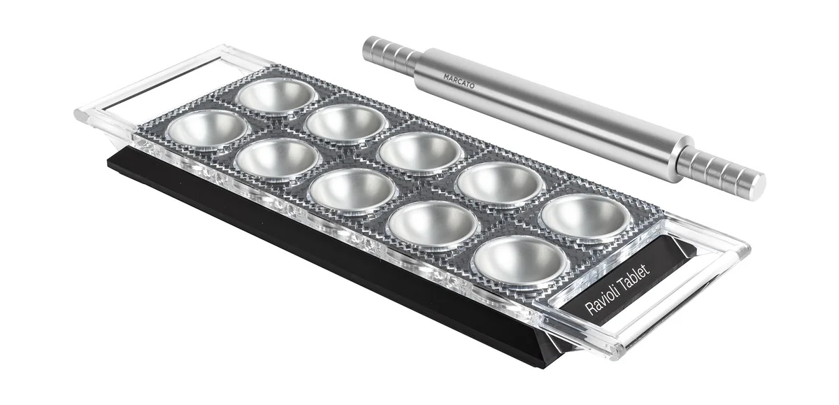 Ravioli Tablett 34x12 cm schwarz