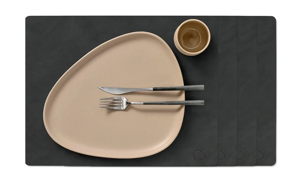 Tischset L 4er-Set Square Nupo black