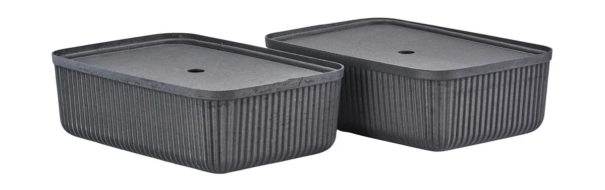 Aufbewahrungsbox 17,0 l 2er-Set Pulp Black