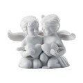 Engelpaar klein mit Herz weiß matt Rosenthal
