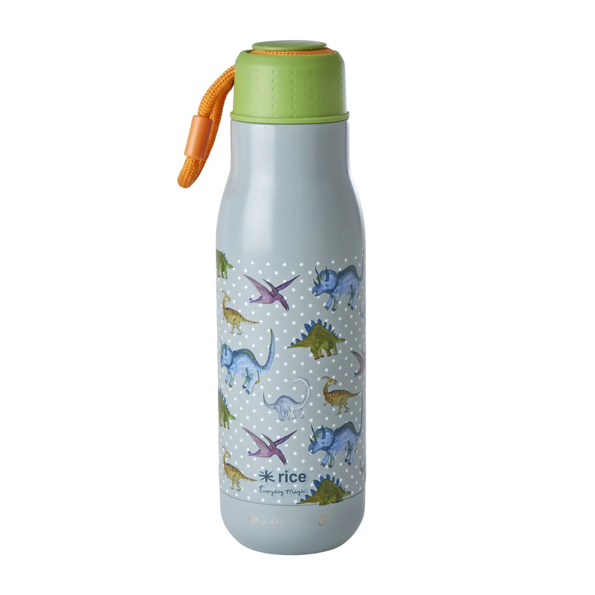 Trinkflasche 0,5 l New Dino Print dusty blue