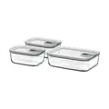 Glas Frischhaltedose EasyClip NEU Nordic Sage 3er Set 2x700 ml + 1500 ml Mepal