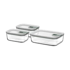 Glas-Frischhaltedose 3-tlg. EasyClip Nordic Sage Mepal
