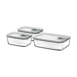 Glas-Frischhaltedose 3-tlg. EasyClip Nordic Sage Mepal