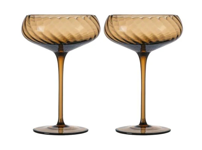 Champagner-Schale 2er-Set Opacity braun