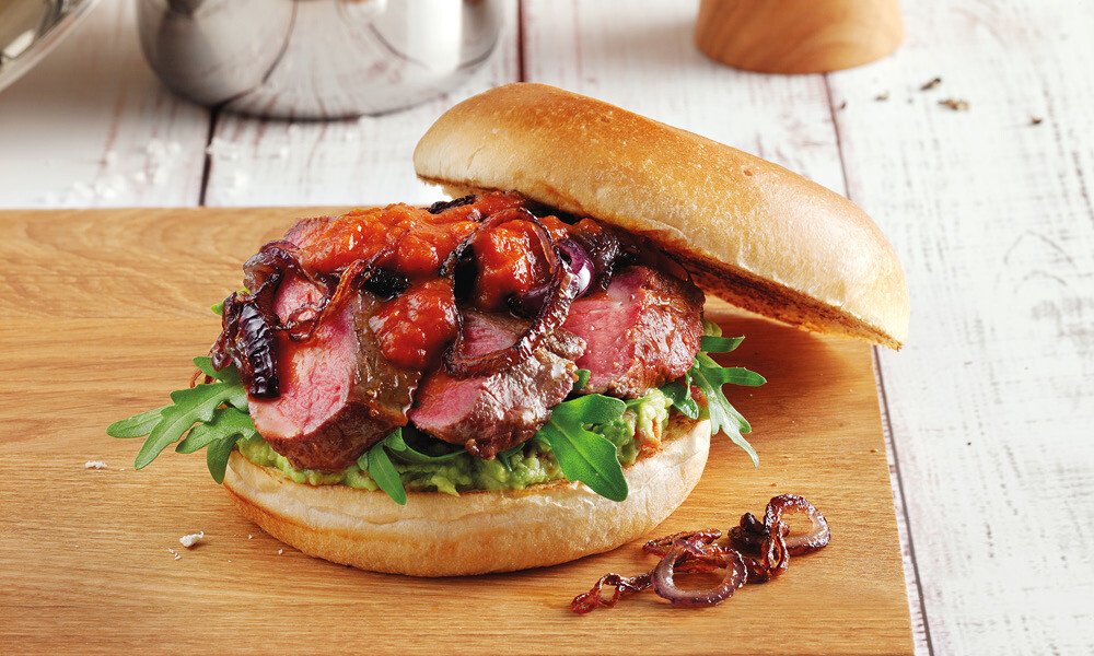 Steak Burger de luxe Serie VULCANO CUT RESIST Bratpfanne 28cm 1000x600px