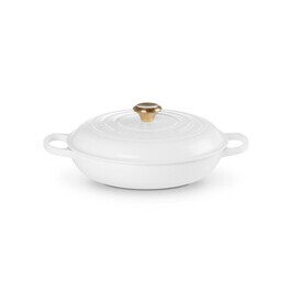 Gourmet-Profitopf mit Deckel 30 cm Signature White Le Creuset