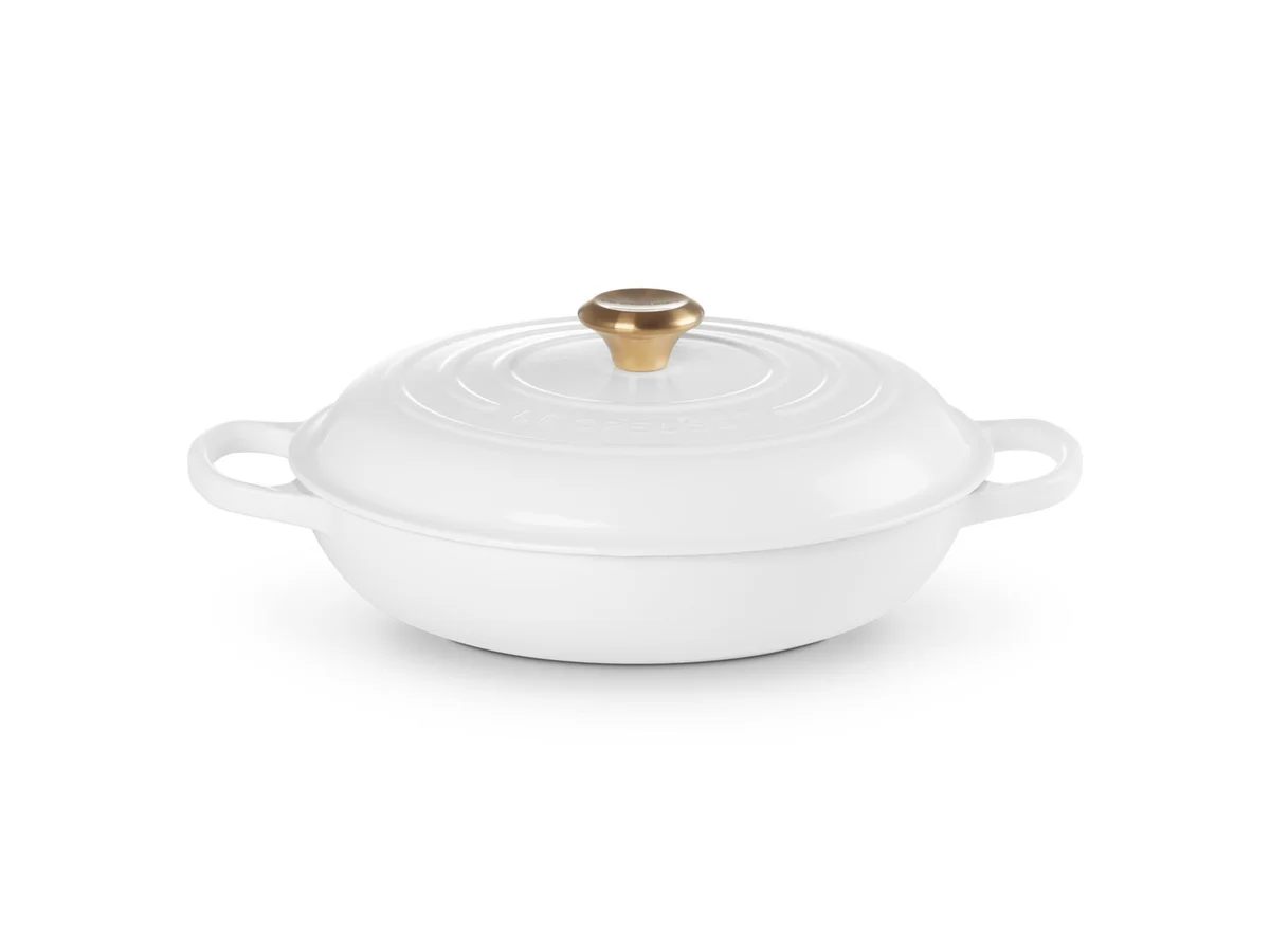 Gourmet-Profitopf mit Deckel 30 cm Signature White