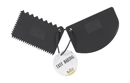 Teigkarten-Set 2-tlg Easy Baking Kunststoff grau