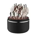 The Box - Martele 150 g versilbert inkl. 24-tlg Besteckset Frozen Black Robbe & Berking