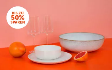 Geschirr, Gläser und Besteck