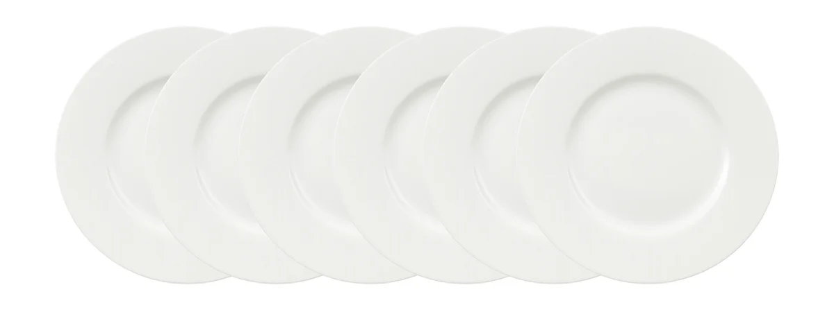 Frühstücksteller 22,5 cm Royal weiß 6-tlg.