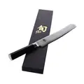 Brotmesser Shun Griff Holz schwarz  22,5 cm Kai