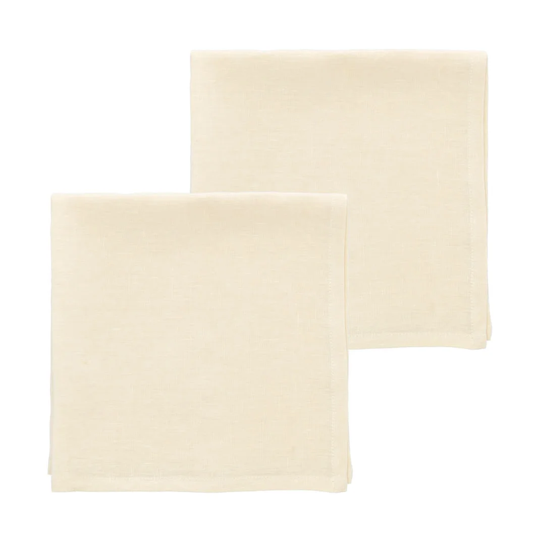 Servietten 2er-Set Pure Linen Ecru