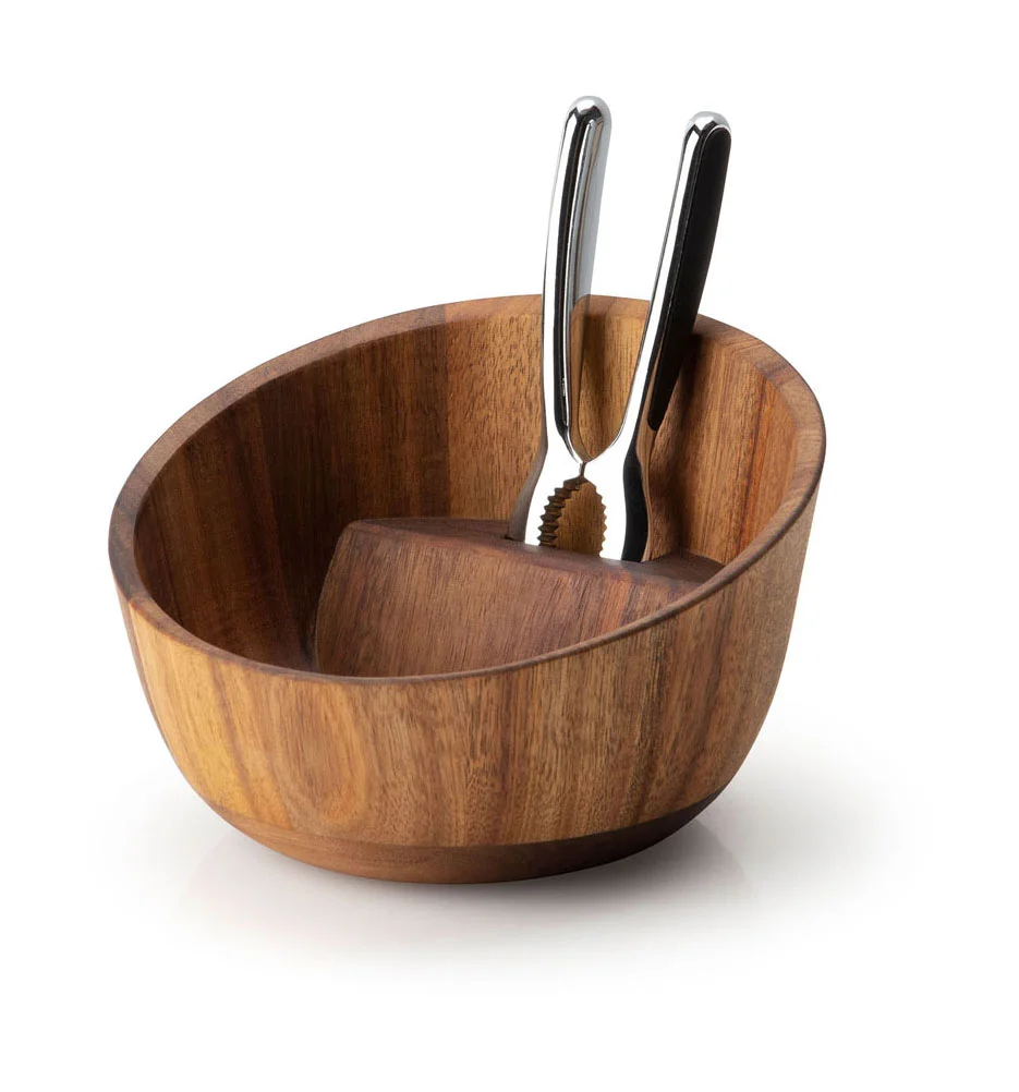 Nussschale mit Qualitätsknacker 19 cm Akazie