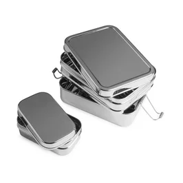 Lunchbox 3in1 Edelstahl 18x13,5x8cm Brotzeit