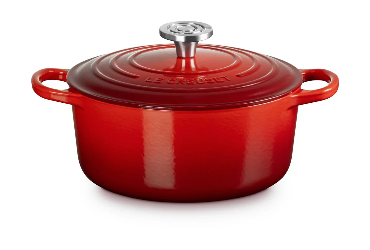 Runder Bräter 24cm Kirschrot Gusseisen - Signature