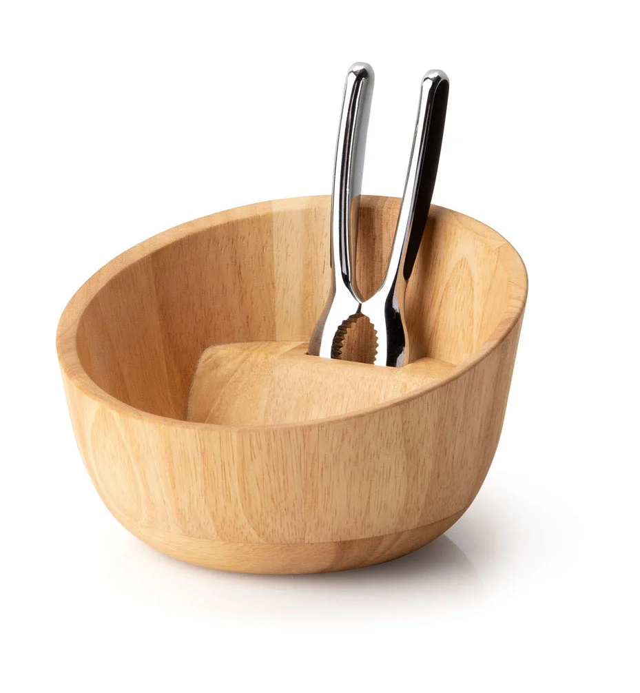 Nussschale mit Qualitätsknacker 19 cm Gummibaum