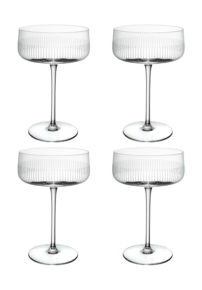 Sekt-/Champagnerschale 4er-Set Afina klar