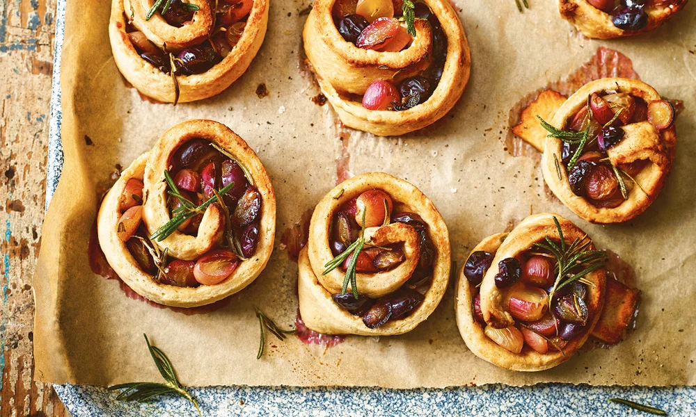 Rezept Trauben-Rosmarin-Schnecken