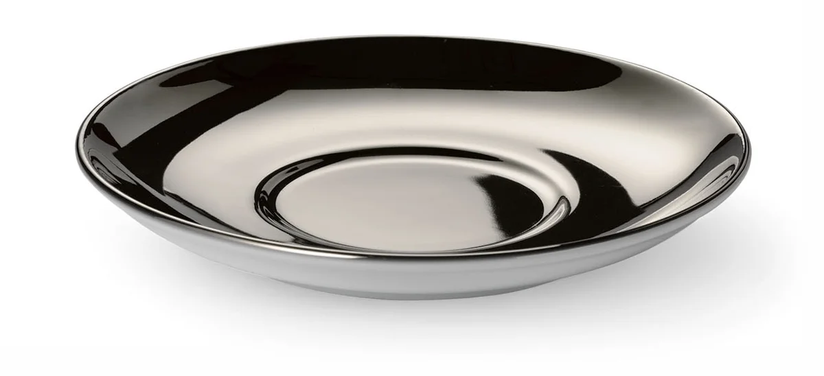 Kaffee-Untertasse 14 cm Solid Color Platin