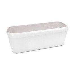Eisbehälter für Speiseeis doppelwandig 28x10x10cm Kunststoff grau Städter