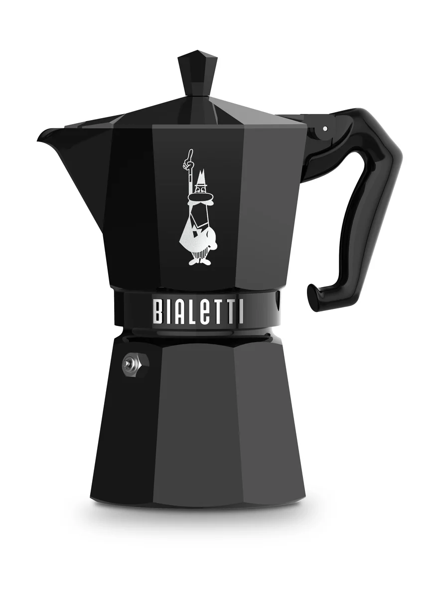 Bialetti Schwarz Espressokocher 6 Tassen Moka Exclusive Black