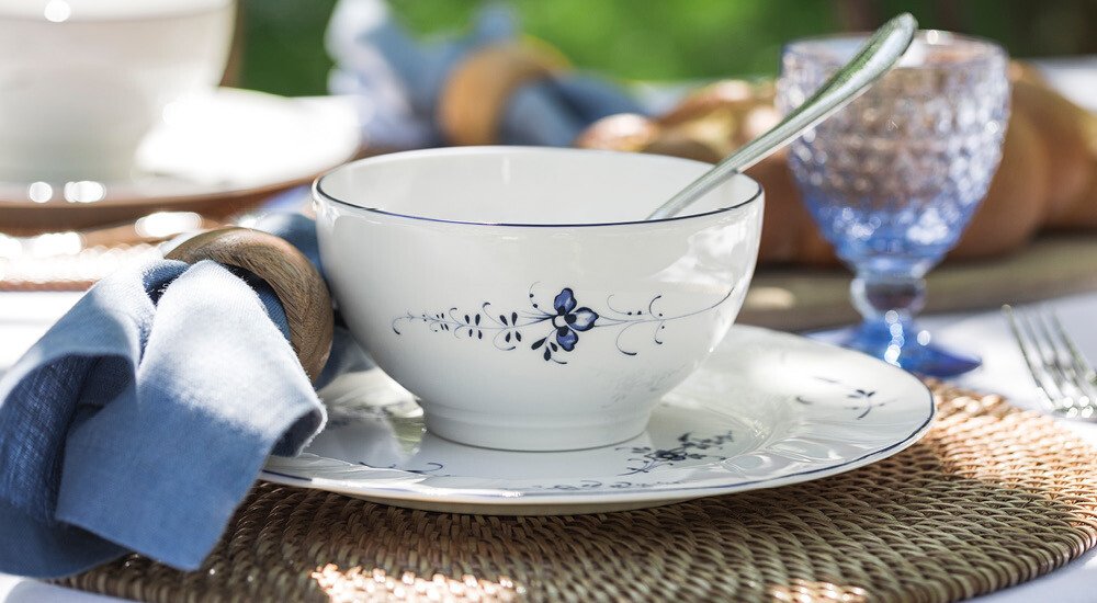 alt luxemburg sommerklassiker villeroy boch geschirr teller tassen tischset porzellan blumengeschirr