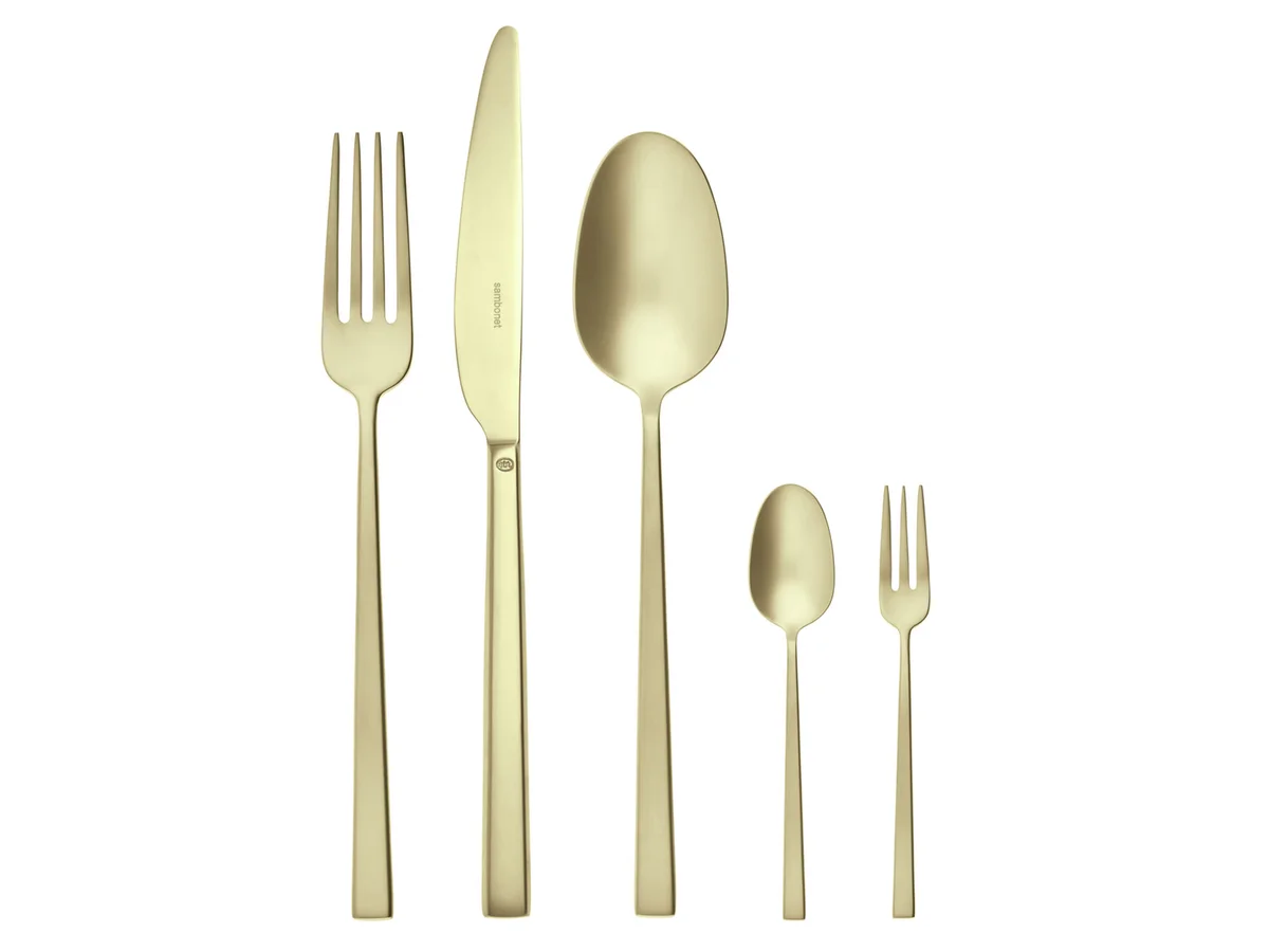 Besteck-Set 60-tlg. Rock Antique PVD Champagne