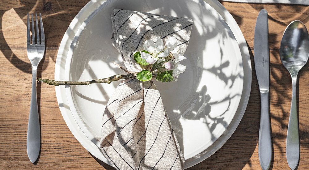 sommerklassike -villeroy boch artesano original geschirr teller tassen tischset porzellan blumengeschirr