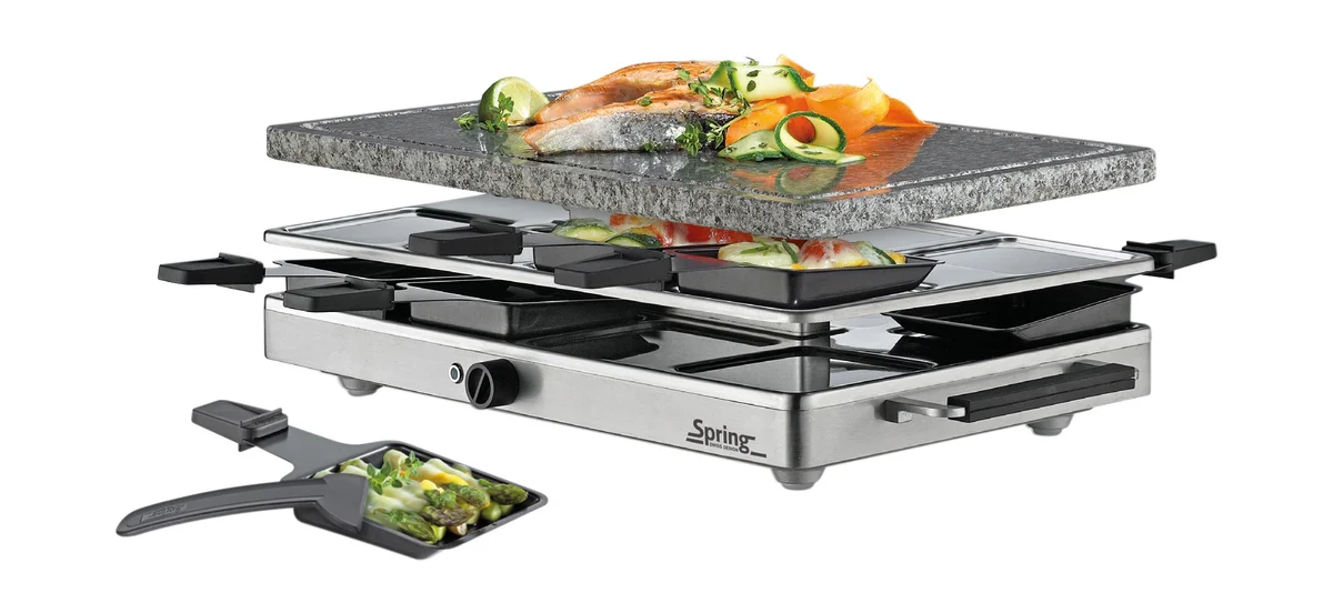 Raclette für 8 48x27x15 cm Classic edelstahl