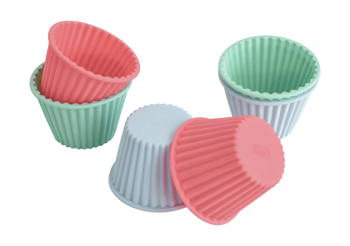 Muffin-Backformen XXL 6er-Set farbenfroh sortiert