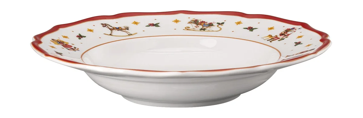 Teller tief 24 cm Happy Wintertime Red