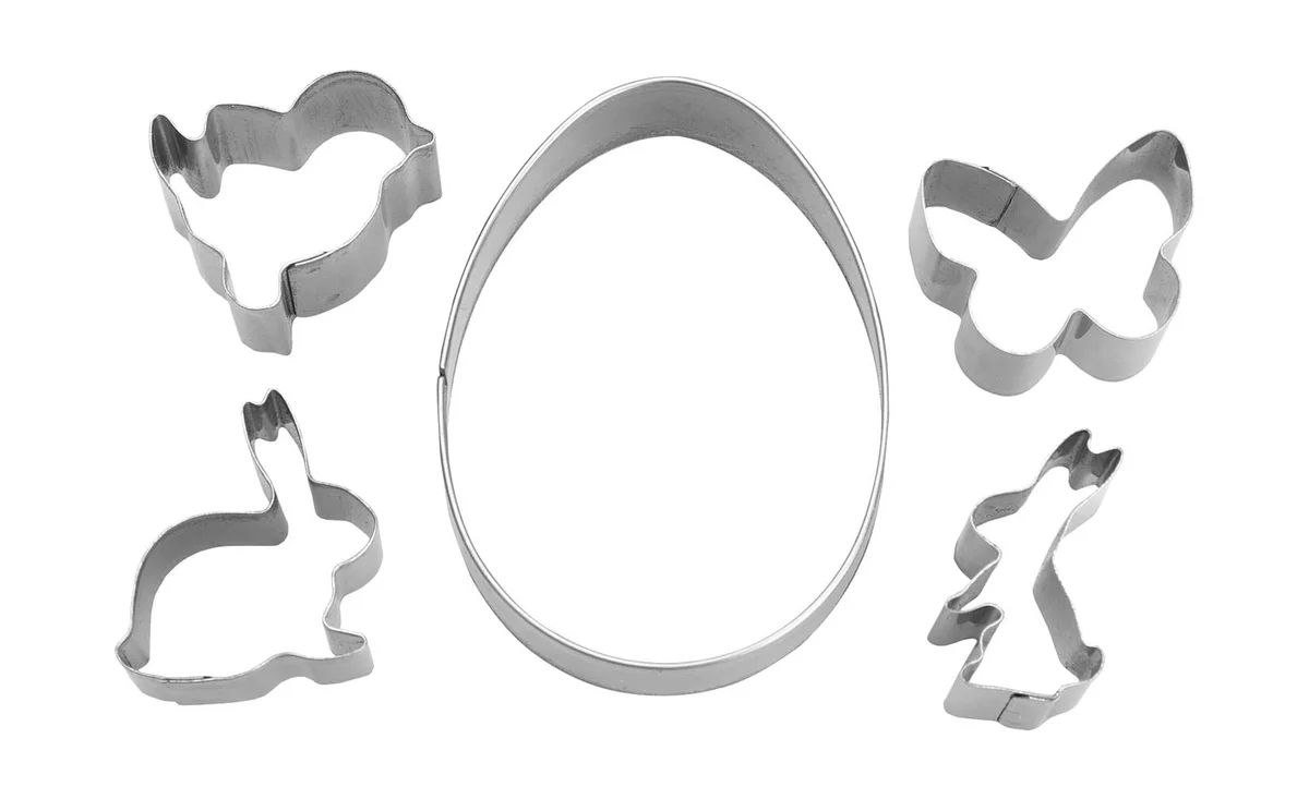 Ausstecher Ostern 5er-Set edelstahl