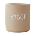 Becher 8 cm Favourite Dänische Worte Hygge beige Design Letters