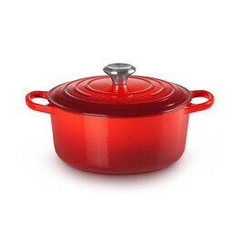 Bräter m.D. rund 24 cm Guss Signature kirschrot Le Creuset