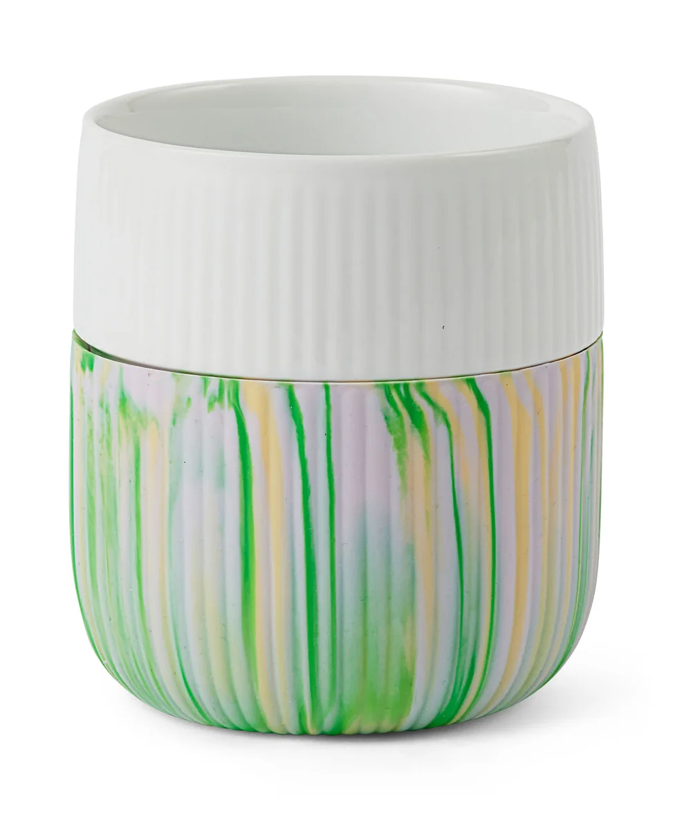 Contrast Gerippt Marmor Becher 0,35 l Limeburst