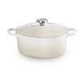 Runder Bräter 26cm Meringue Gusseisen - Signature Le Creuset