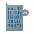 Geschirrtuch 2er-Set Classic Alphabet blau Design Letters