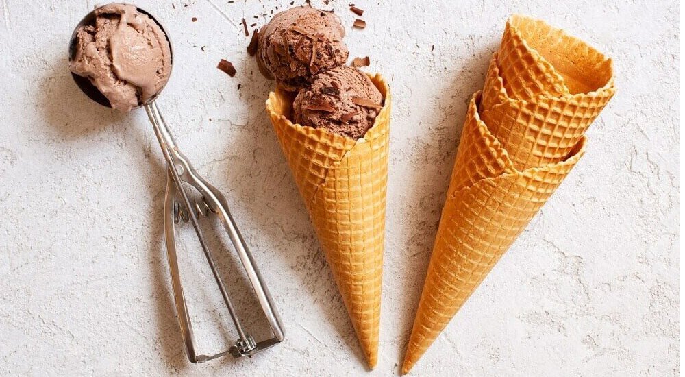 Eisportionierer aus Edelstahl