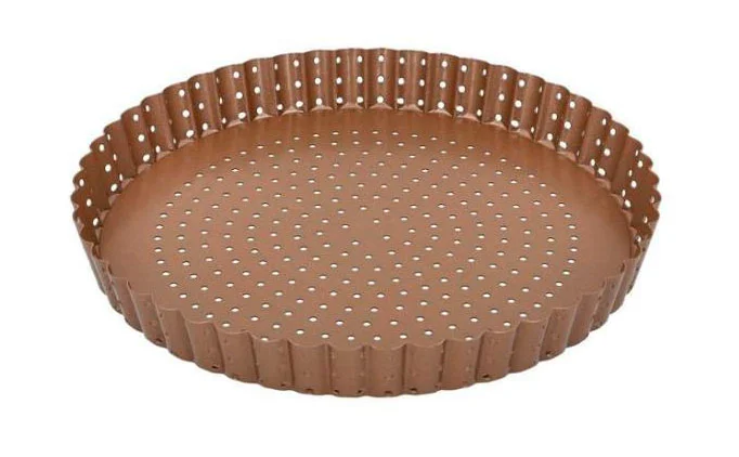 Quiche- und Tarteform 25 cm champagner