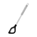 Kochlöffel mit Loch Rundgriff mit Silikonrand 32,5cm Rösle